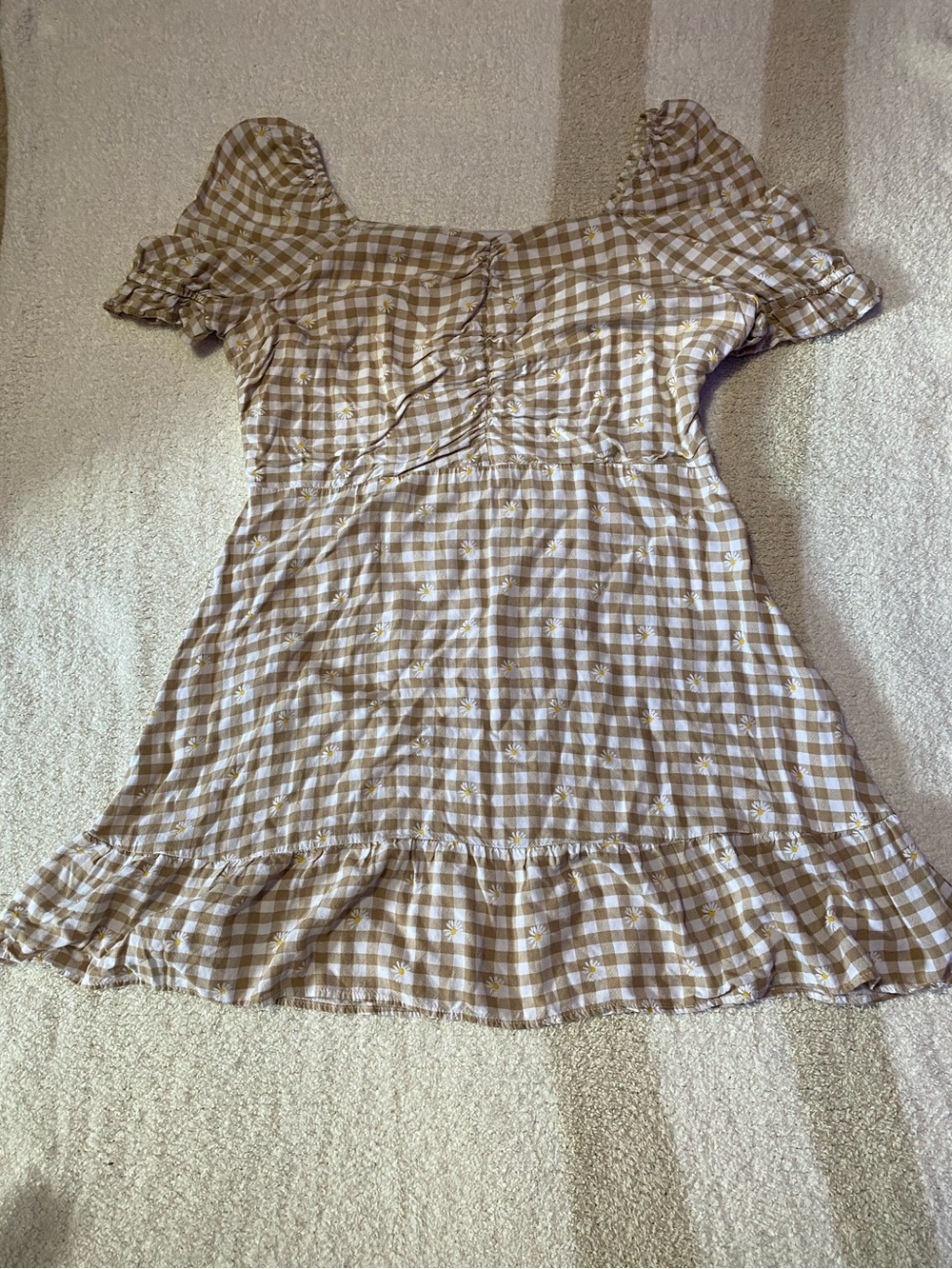 Time and Tru Beige & Cream Floral Dress
